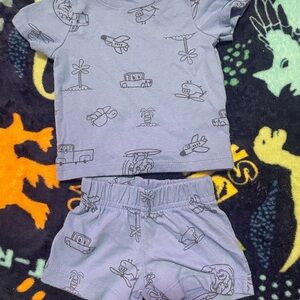 Blue Toddler T-Shirt and Shorts Set